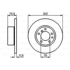 0 986 478 319
BOSCH
Tarcza hamulcowa
