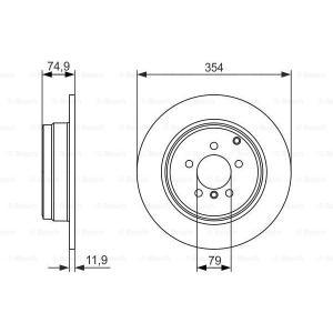 0 986 479 612
BOSCH
Tarcza hamulcowa
