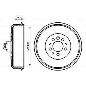 0 986 477 046
BOSCH
Bęben hamulcowy
