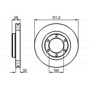 0 986 478 580
BOSCH
Tarcza hamulcowa
