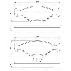 0 986 460 986
BOSCH
Klocki hamulcowe
