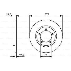 0 986 479 487
BOSCH
Tarcza hamulcowa
