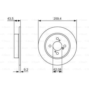 0 986 479 792
BOSCH
Tarcza hamulcowa
