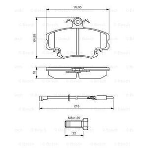 0 986 494 522
BOSCH
Klocki hamulcowe
