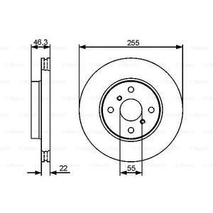 0 986 479 430
BOSCH
Tarcza hamulcowa
