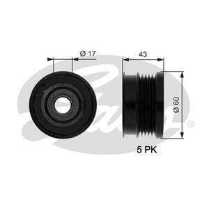 OAP7062
GATES
Alternator - sprzęgło jednokierunkowe
