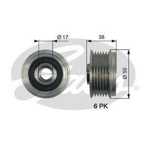 OAP7168
GATES
Alternator - sprzęgło jednokierunkowe
