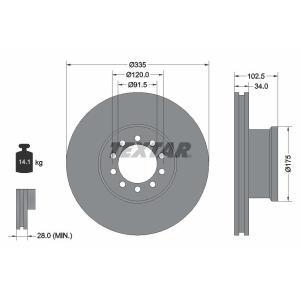 93101300
TEXTAR LKW
Tarcza hamulcowa
