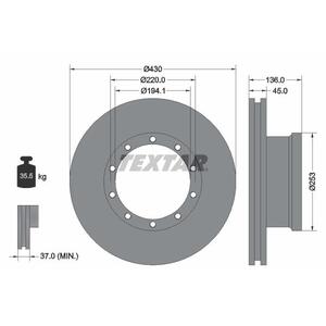 93101200
TEXTAR LKW
Tarcza hamulcowa
