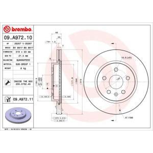 09.A972.11
BREMBO
Tarcza hamulcowa
