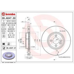 09.A047.31
BREMBO
Tarcza hamulcowa
