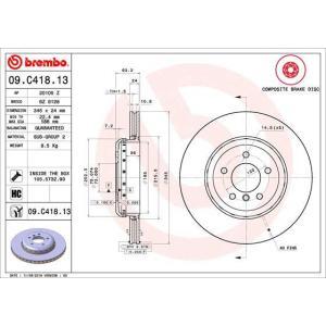 09.C418.13
BREMBO
Tarcza hamulcowa
