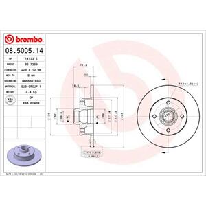 08.5005.14
BREMBO
Tarcza hamulcowa
