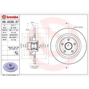 08.A239.37
BREMBO
Tarcza hamulcowa
