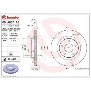 09.A637.11
BREMBO
Tarcza hamulcowa
