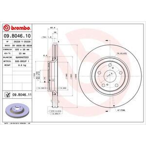 09.B046.11
BREMBO
Tarcza hamulcowa
