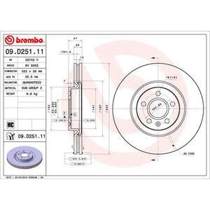 09.D251.11
BREMBO
Tarcza hamulcowa
