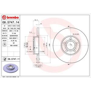 08.5747.11
BREMBO
Tarcza hamulcowa
