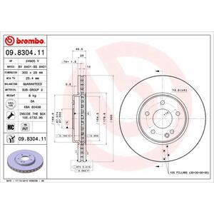 09.8304.11
BREMBO
Tarcza hamulcowa
