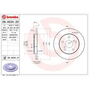 08.A534.21
BREMBO
Tarcza hamulcowa
