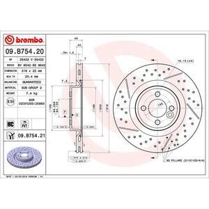 09.B754.21
BREMBO
Tarcza hamulcowa
