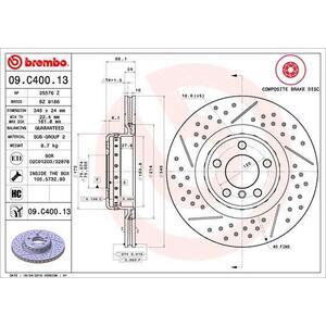 09.C400.13
BREMBO
Tarcza hamulcowa
