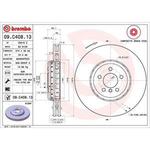 09.C408.13
BREMBO
Tarcza hamulcowa
