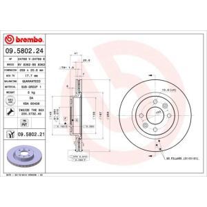 09.5802.21
BREMBO
Tarcza hamulcowa
