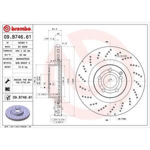 09.B746.61
BREMBO
Tarcza hamulcowa
