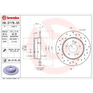 08.5178.3X
BREMBO
Tarcza hamulcowa
