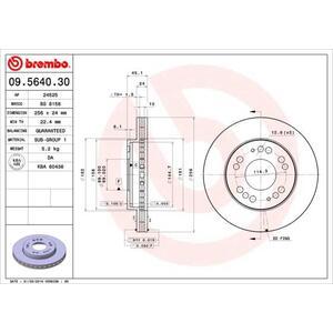 09.5640.30
BREMBO
Tarcza hamulcowa
