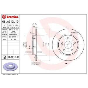 08.A912.11
BREMBO
Tarcza hamulcowa
