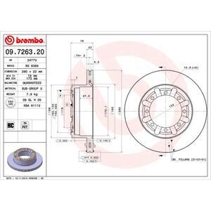 09.7263.20
BREMBO
Tarcza hamulcowa
