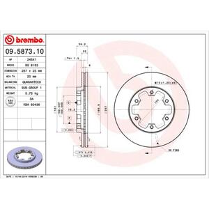 09.5873.10
BREMBO
Tarcza hamulcowa
