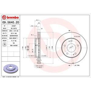 09.5640.20
BREMBO
Tarcza hamulcowa
