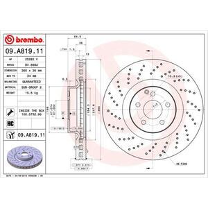 09.A819.11
BREMBO
Tarcza hamulcowa
