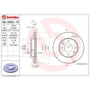 09.A352.10
BREMBO
Tarcza hamulcowa
