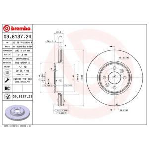 09.8137.21
BREMBO
Tarcza hamulcowa
