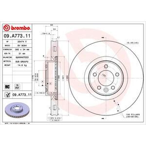 09.A773.11
BREMBO
Tarcza hamulcowa
