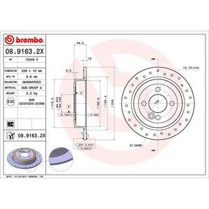 08.9163.2X
BREMBO
Tarcza hamulcowa
