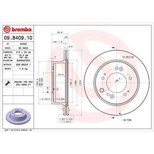 09.B409.10
BREMBO
Tarcza hamulcowa
