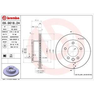 09.9618.24
BREMBO
Tarcza hamulcowa
