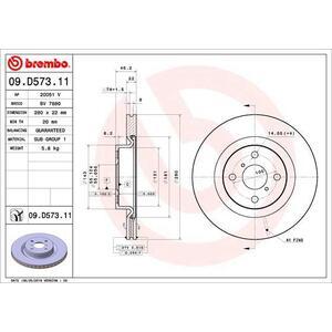 09.D573.11
BREMBO
Tarcza hamulcowa
