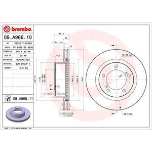 09.A966.11
BREMBO
Tarcza hamulcowa
