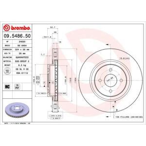 09.5486.50
BREMBO
Tarcza hamulcowa
