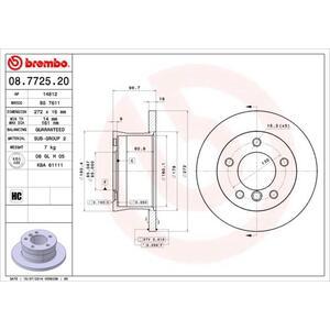 08.7725.20
BREMBO
Tarcza hamulcowa
