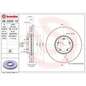 09.C243.10
BREMBO
Tarcza hamulcowa
