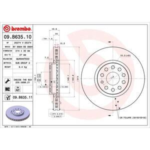 09.B635.11
BREMBO
Tarcza hamulcowa
