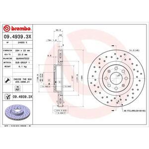 09.4939.3X
BREMBO
Tarcza hamulcowa
