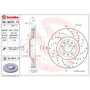 09.8670.1X
BREMBO
Tarcza hamulcowa
